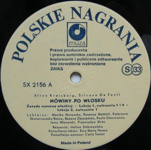 Alina Kreisberg / Silvano De Fanti - Mówimy Po Włosku