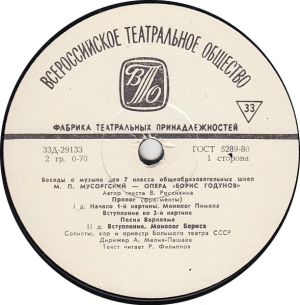 М. П. Мусоргский - Беседы О Музыке Для 7 Класса Общеобразовательных Школ. Опера "Борис Годунов"