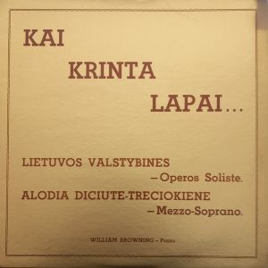 Alodia Diciute Treciokiene - Kai Krinta Lapai... = When Leaves Are Falling (1972)