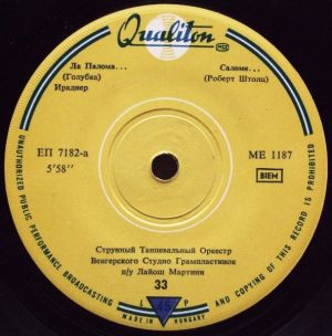 Струнный Танцевальный Оркестр Венгерского Студио Грампластинок - Ла Палома... = Голубка (1964)