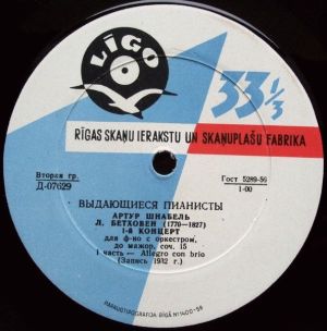 Л. Бетховен / Лондонский Симфонический Оркестр / Артур Шнабель / Малкольм Сарджент - 1-й Концерт Для Ф-но С Оркестром, До Мажор, Соч. 15 (1961)