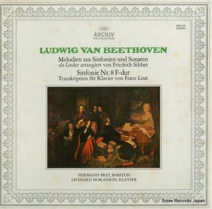 Franz Liszt / Ludwig van Beethoven / Hermann Prey / Friedrich Silcher / Leonard Hokanson - Melodien Aus Sinfonien Und Sonaten Als Lieder Arrangiert Von Friedrich Silcher / Sinfonie Nr. 8 F-dur - Transkription Für Klavier Von Franz Liszt
