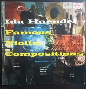 Ravel / Ida Haendel / Brahms / Paganini / Tartini / Pugnani / Wieniawski / Sarasate / Kroll - Famous Violin Compositions (1966)