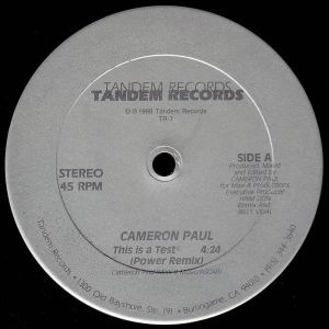 Cameron Paul - This Is A Test © (1988)